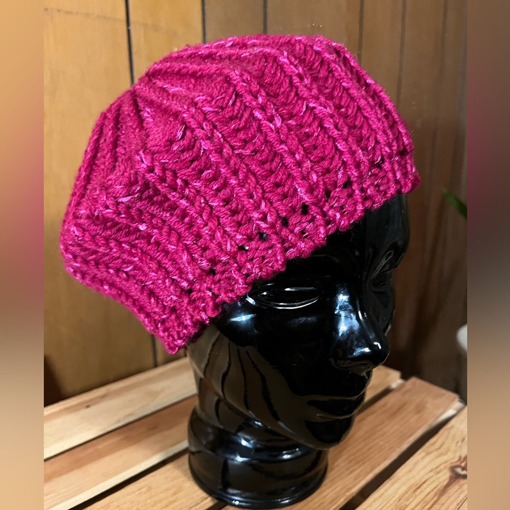 Pink Violet Cable-Knit Tam - Picture 9 of 14